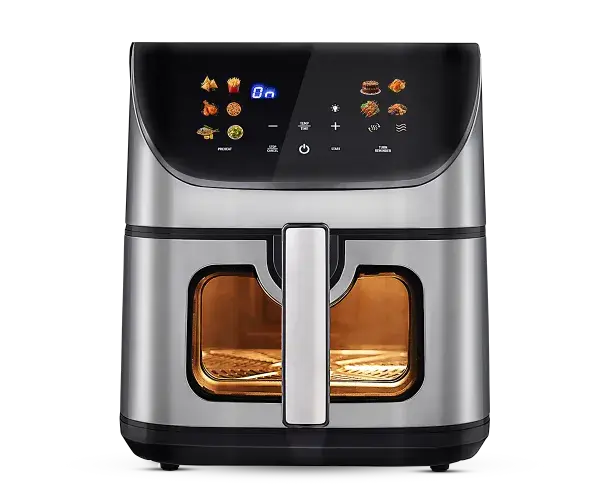 KENT Digital Air Fryer 8.5L with two cooking windows and touch controls