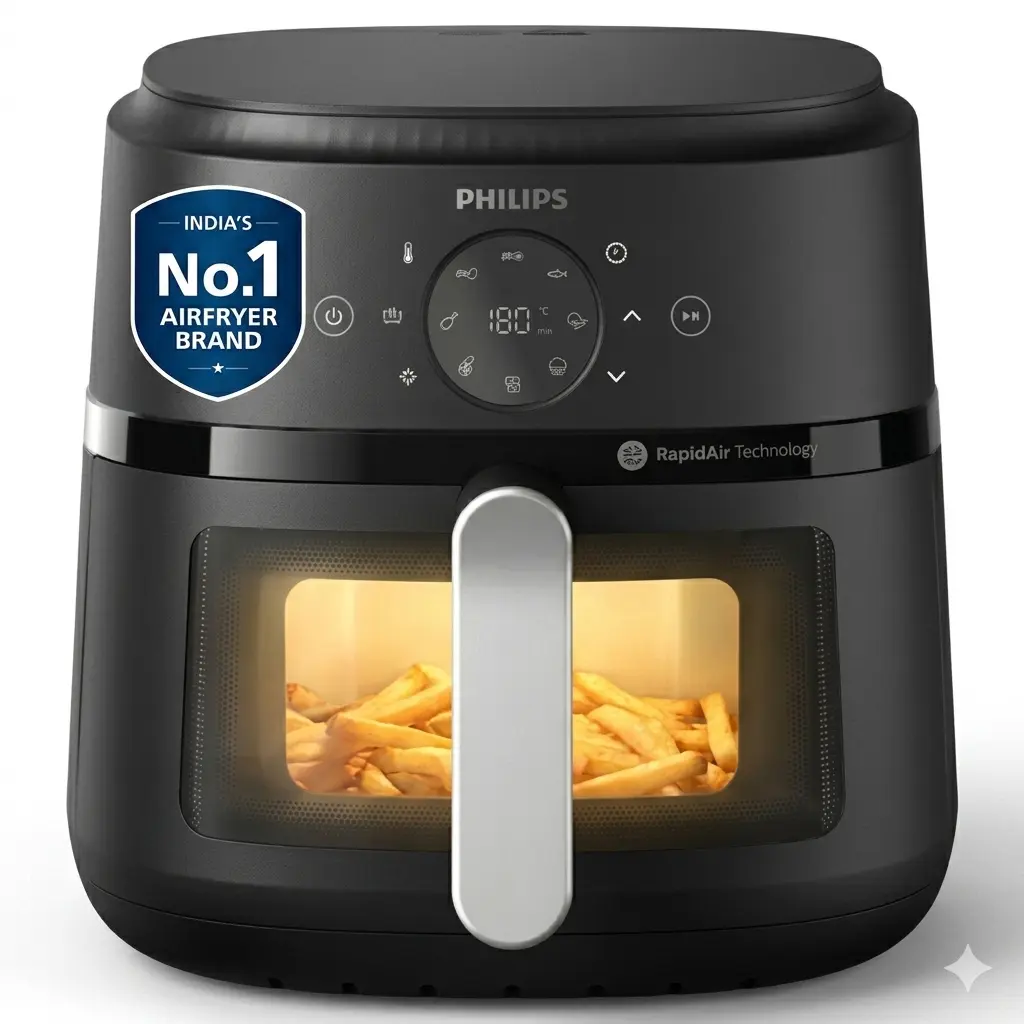 Philips NA231/00 6.2 litre single-basket air fryer with viewing window