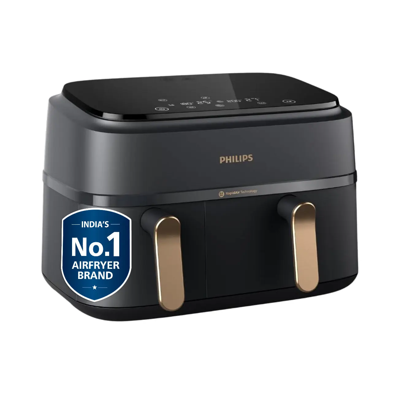 Philips NA352/00 9 litre dual-basket air fryer with two independent drawers
